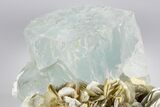 Wide Aquamarine Crystal On Muscovite Matrix - Pakistan #93520-9